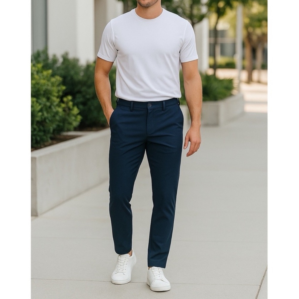 BYLT Everyday Pant 2.0 Mens XL Performance Stretch Athleisure Navy Blue
